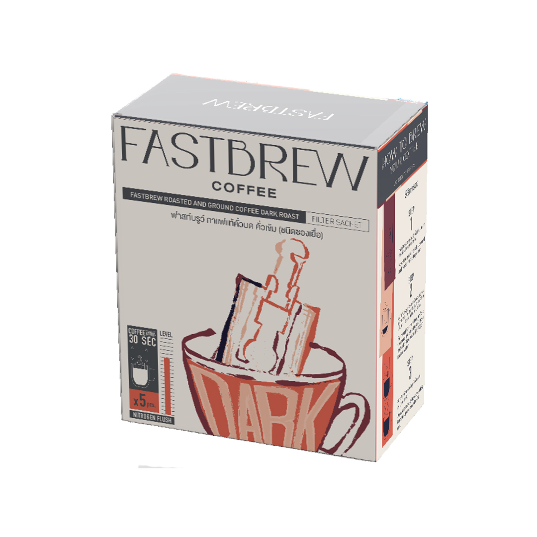 Fastbrew Dark Roast Coffee, 9g x 5 Sachets