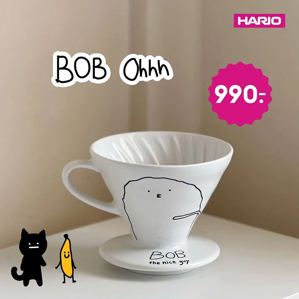 299 แต้ม - HARIO V60 Dripper Ceramic 02 BOB OHHH / VDC-02-OH