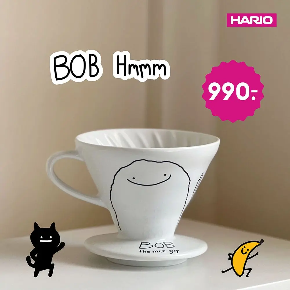 299 แต้ม - HARIO V60 Dripper Ceramic 02 BOB HMMM / VDC-02-HM