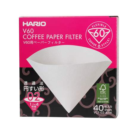 29 Point - HARIO V60 Paper Filter 02 W 40 Sheets